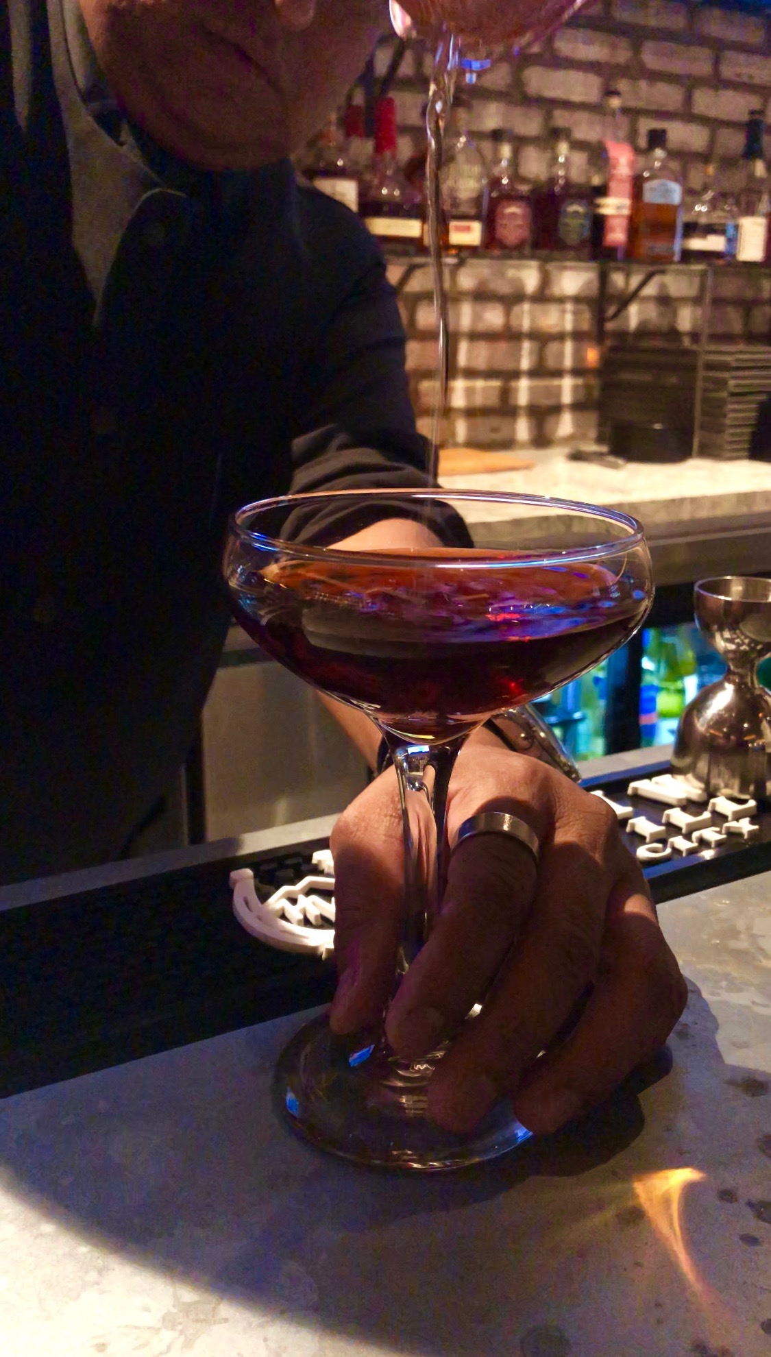 Recipe Barrel Aged Burnt Orange Manhattan EatHere