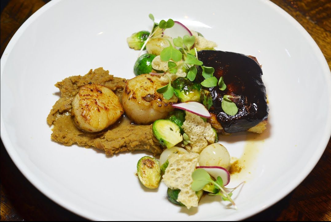 Scallops & Pork belly EatHere