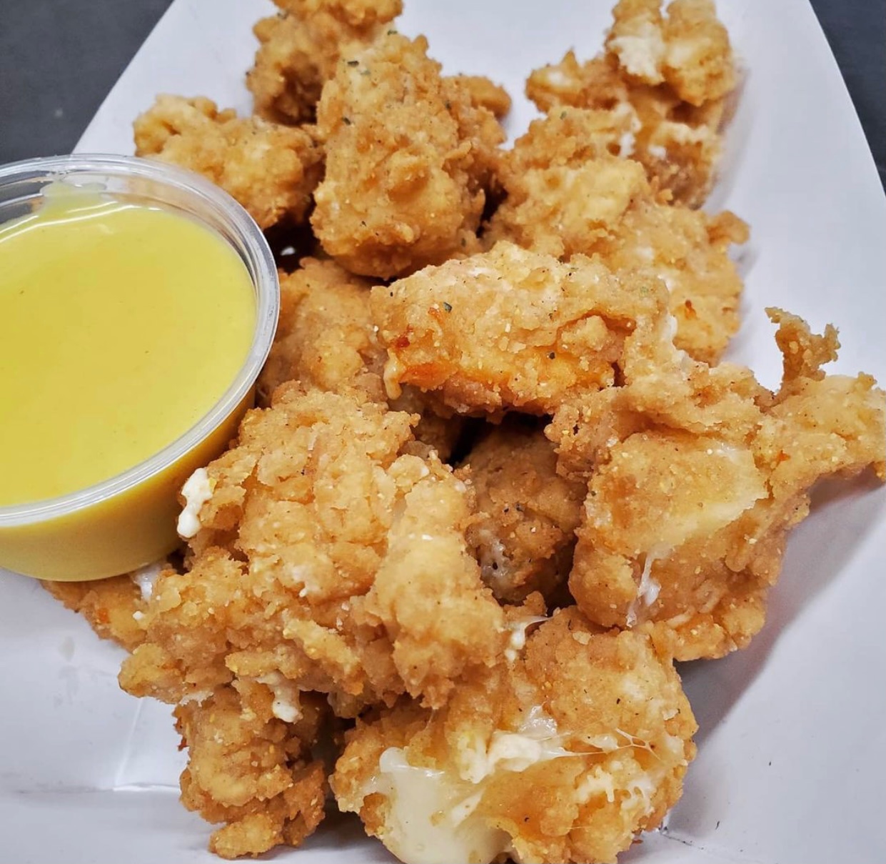 Deep Fried Cheese Cubes EatHere